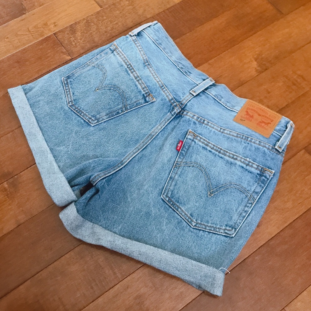Levis 501 high waisted shorts
